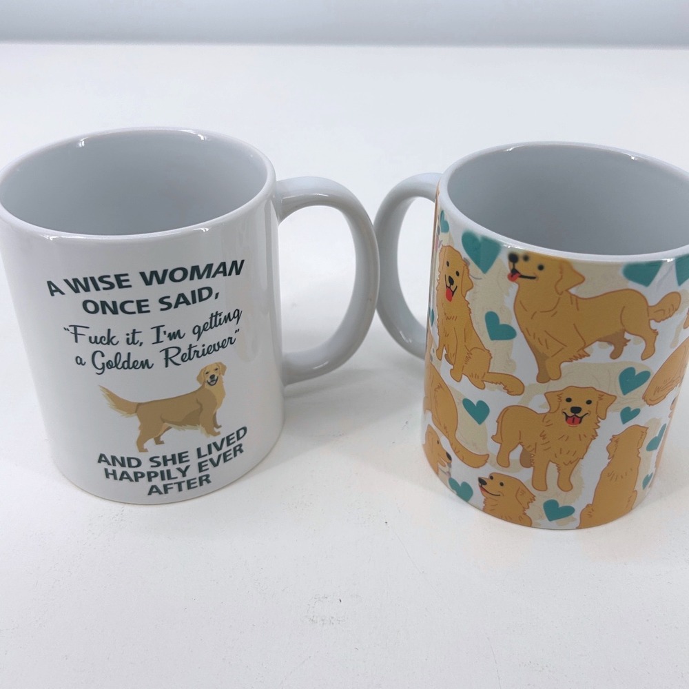 Golden Retriever Coffee Mug Set of 2 Funny Dog Lover Orca Coatings - Picture 3 of 5